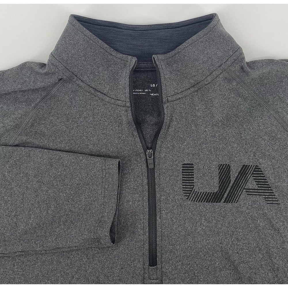 Under Armour Pullover Men L Gray HeatGear 1/4 Zip Long Sleeve Athleisure Outdoor